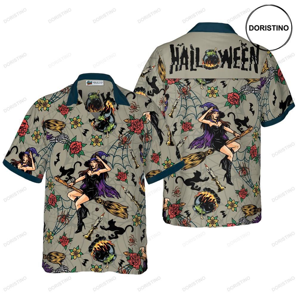 Halloween Witches Nigh For Men Hawaiian Shirt