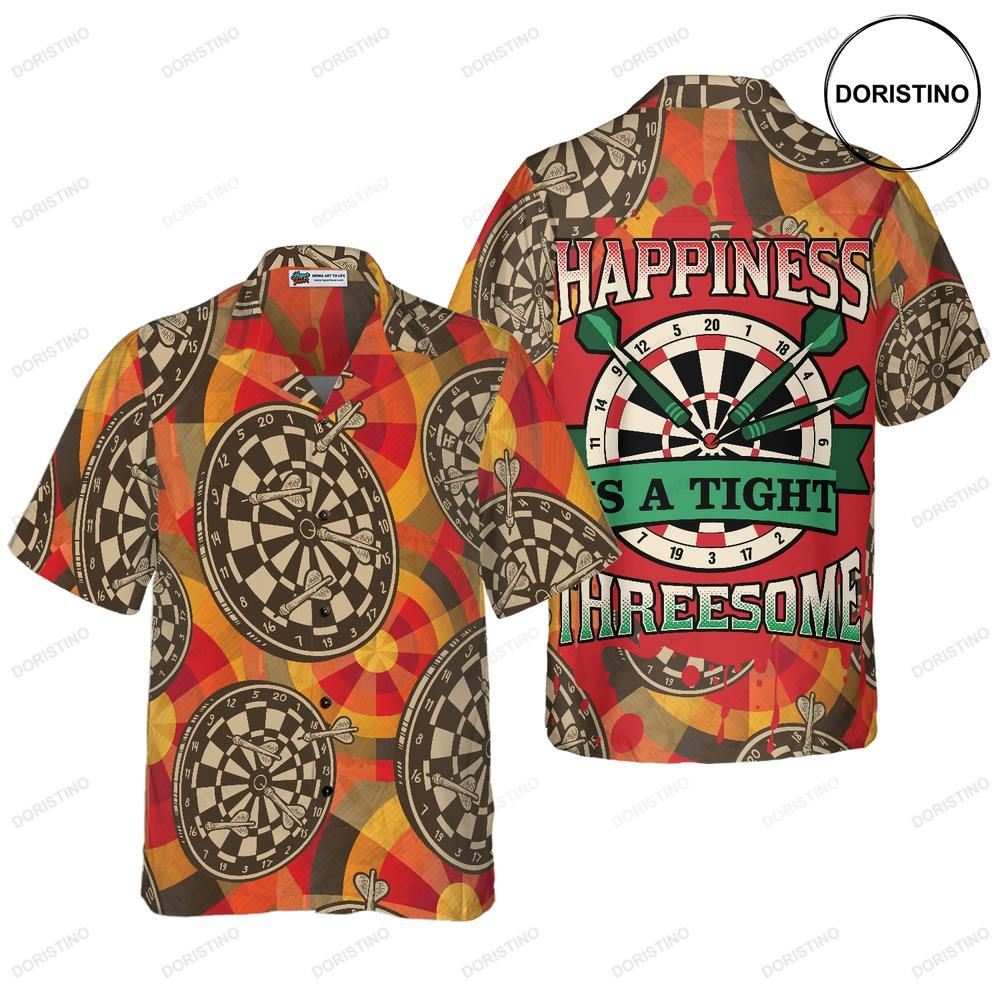 Happiness Is A Tight Threesome Darts Awesome Hawaiian Shirt