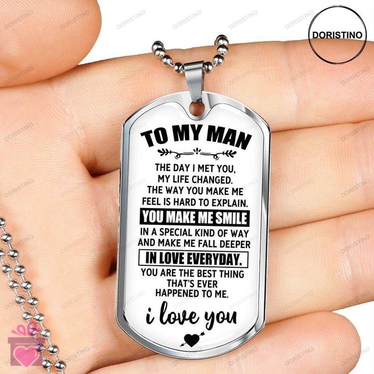 Custom Picture Dog Tag The Day I Met You Dog Tag Military Chain Necklace Present For Men Doristino Awesome Necklace