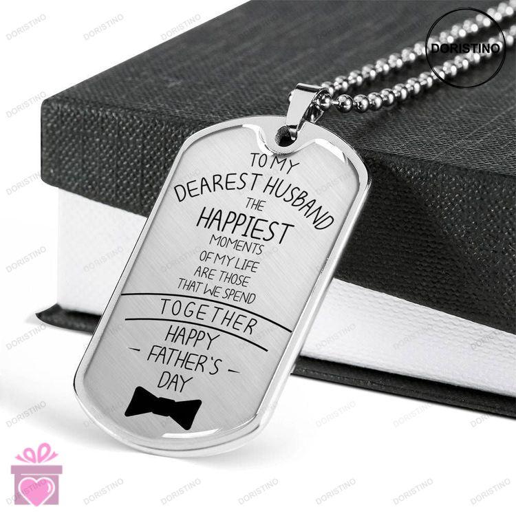 Custom Picture Dog Tag The Happiest Moments That We Spend Together Dog Tag Military Chain Necklace G Doristino Awesome Necklace