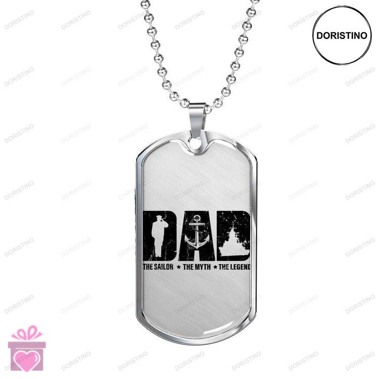 Custom Picture Dog Tag The Sailor The Myth The Legend Dog Tag Military Chain Necklace Boy Gift Doristino Awesome Necklace