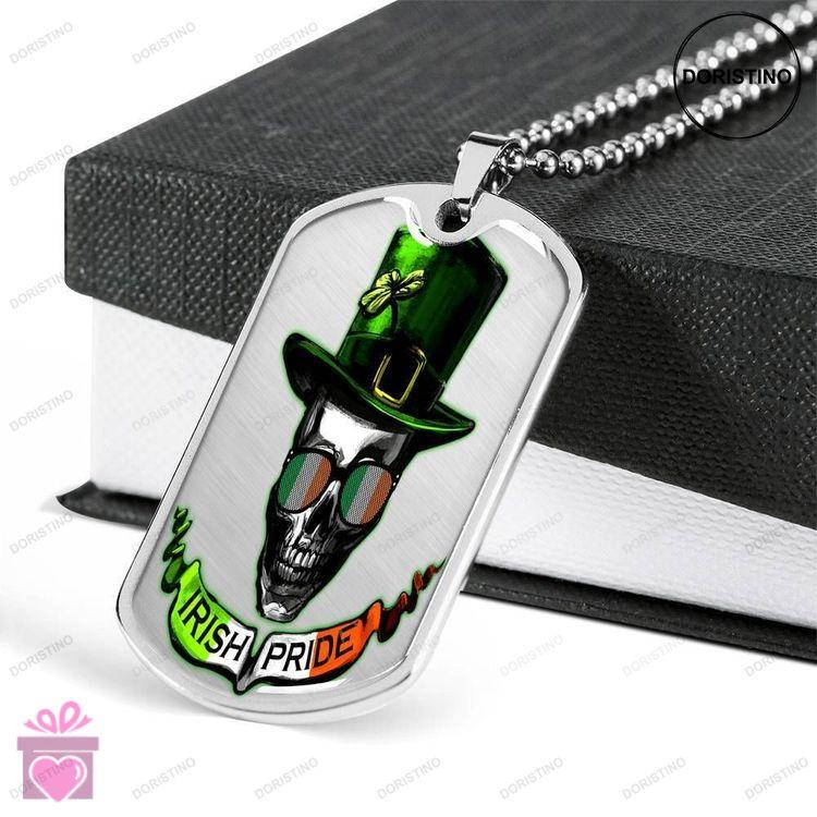 Custom Picture Irish Pride Dog Tag Military Chain Necklace For Men Dog Tag Doristino Awesome Necklace