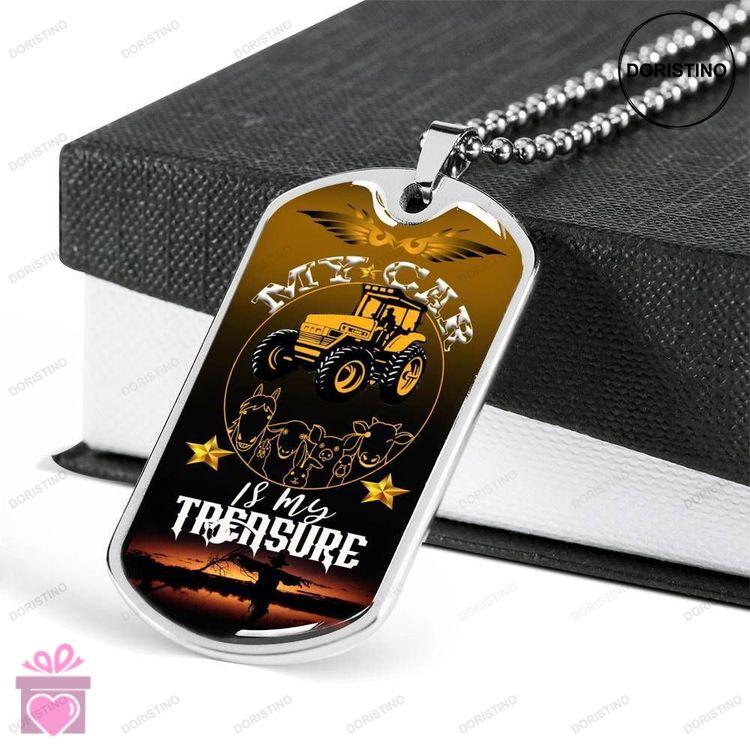 Custom Picture My Car Is My Treasure Dog Tag Military Chain Necklace For Men Dog Tag Doristino Limited Edition Necklace
