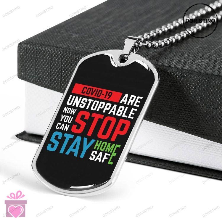 Custom Picture Stay Home Stay Safe Dog Tag Military Chain Necklace For Everyone Dog Tag Doristino Awesome Necklace