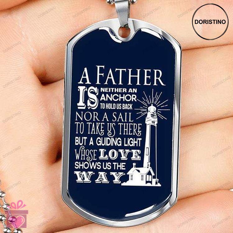Dad Dog Tag Custom Fathers Day Gift From Daughter Dad Dog Tag Necklace Dad Gift From Son Dog Tag Doristino Trending Necklace