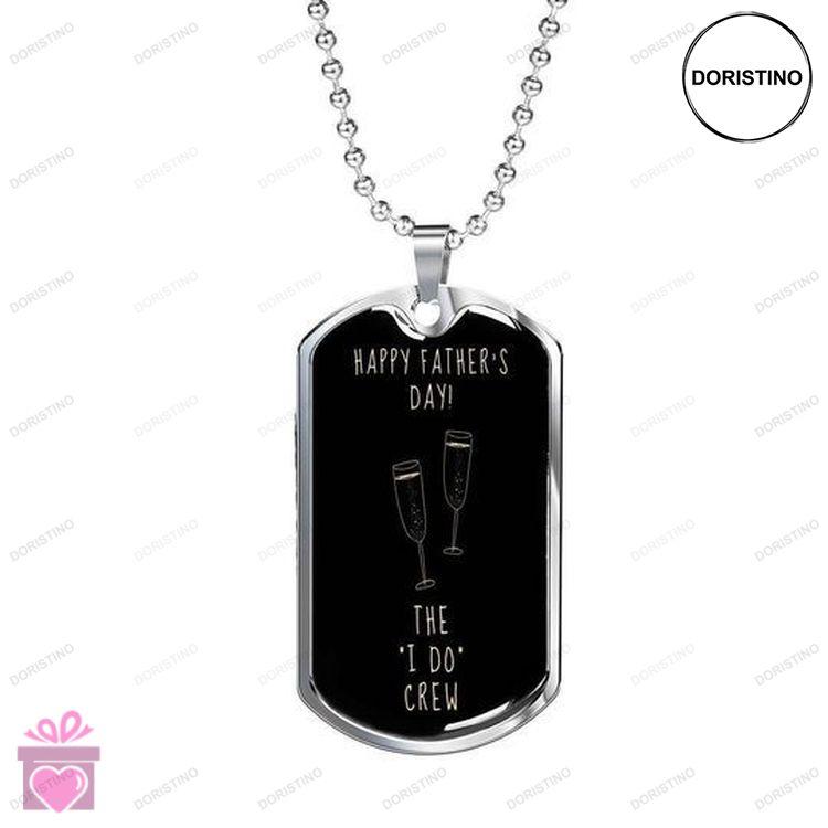 Dad Dog Tag Custom Picture Fathers Day American Whiskey The I Do Crew Dog Tag Necklace For Dad Valen Doristino Trending Necklace