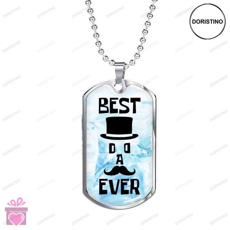 Dad Dog Tag Custom Picture Fathers Day Best Dad Ever Beard Dog Tag Necklace Gift For Dad Doristino Awesome Necklace