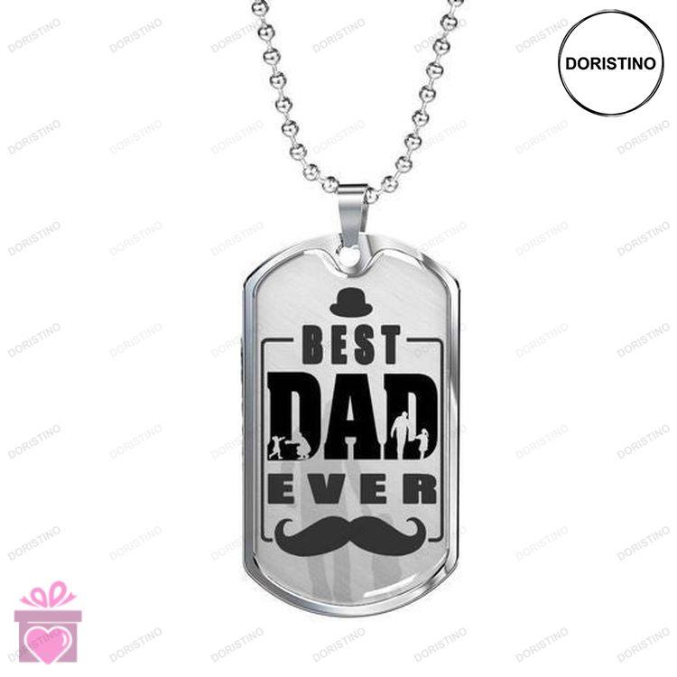 Dad Dog Tag Custom Picture Fathers Day Best Dad Ever Dog Tag Necklace For Dad Doristino Awesome Necklace