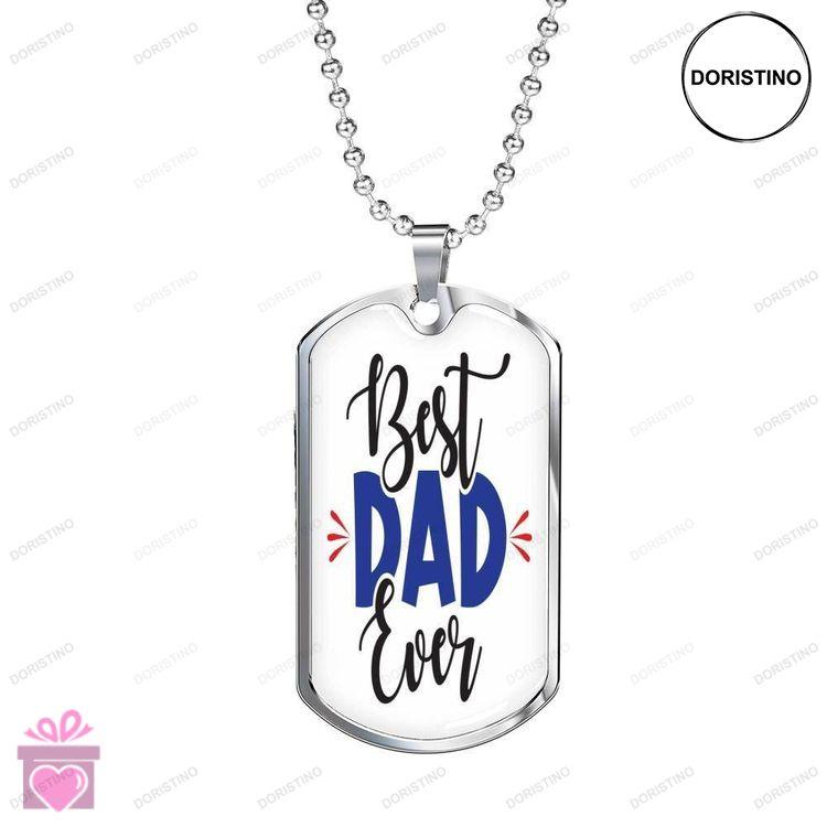 Dad Dog Tag Custom Picture Fathers Day Best Dad Ever Dog Tag Necklace Gift For Men V1 Doristino Trending Necklace