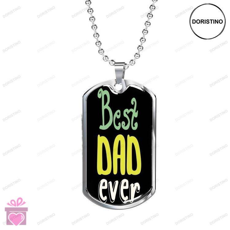 Dad Dog Tag Custom Picture Fathers Day Best Dad Ever Dog Tag Necklace Gift For Men V4 Doristino Trending Necklace