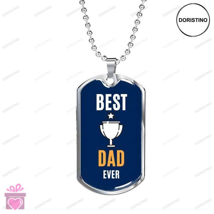 Dad Dog Tag Custom Picture Fathers Day Best Dad Ever Dog Tag Necklace Gift For Men V5 Doristino Limited Edition Necklace