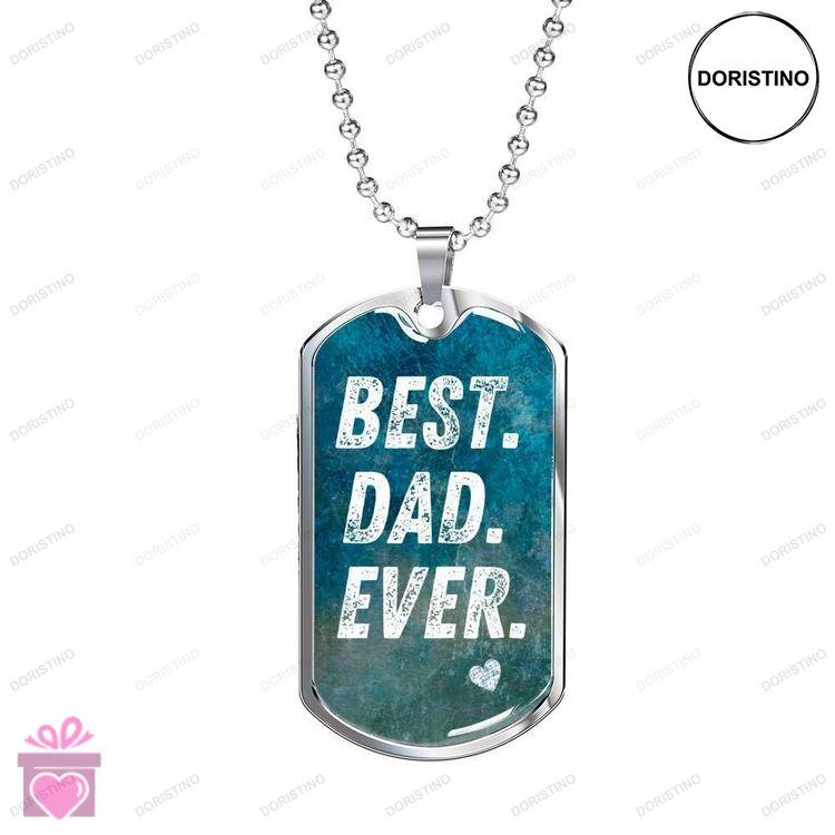 Dad Dog Tag Custom Picture Fathers Day Best Dad Ever Dog Tag Necklace Gift For Men Doristino Limited Edition Necklace