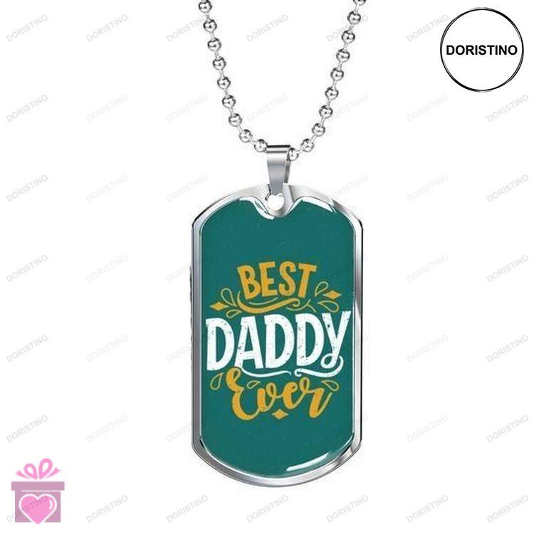 Dad Dog Tag Custom Picture Fathers Day Best Daddy Ever Dog Tag Necklace Gift For Daddy Doristino Trending Necklace