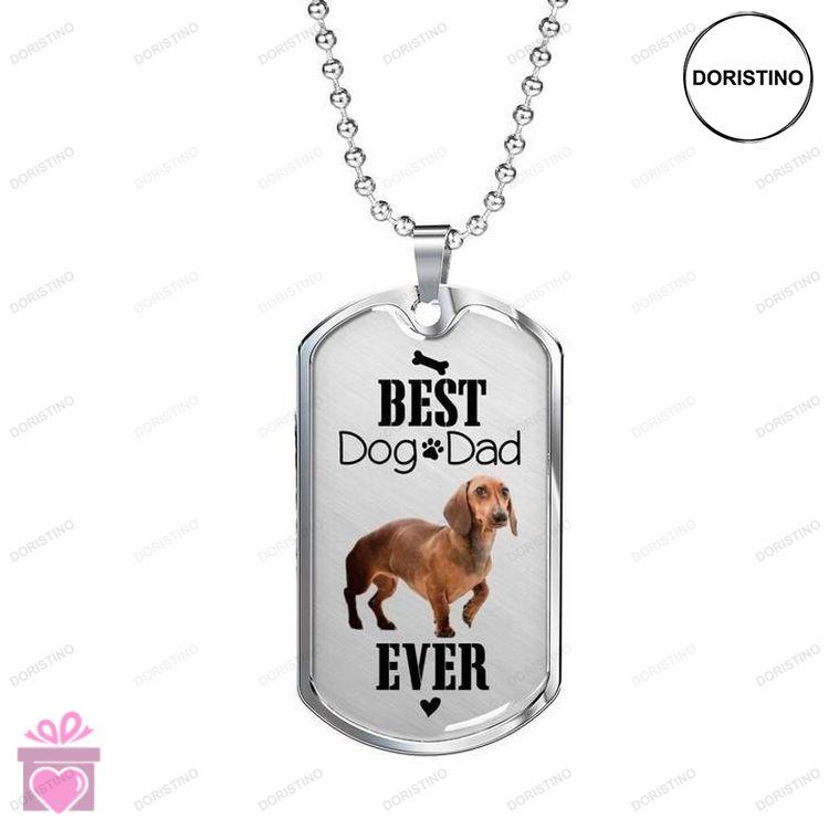 Dad Dog Tag Custom Picture Fathers Day Best Dog Dad Ever Dog Tag Necklace Gift For Dad Doristino Awesome Necklace