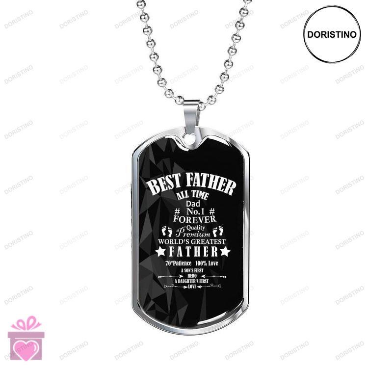 Dad Dog Tag Custom Picture Fathers Day Best Father All Time Dog Tag Necklace Gift For Men Doristino Trending Necklace