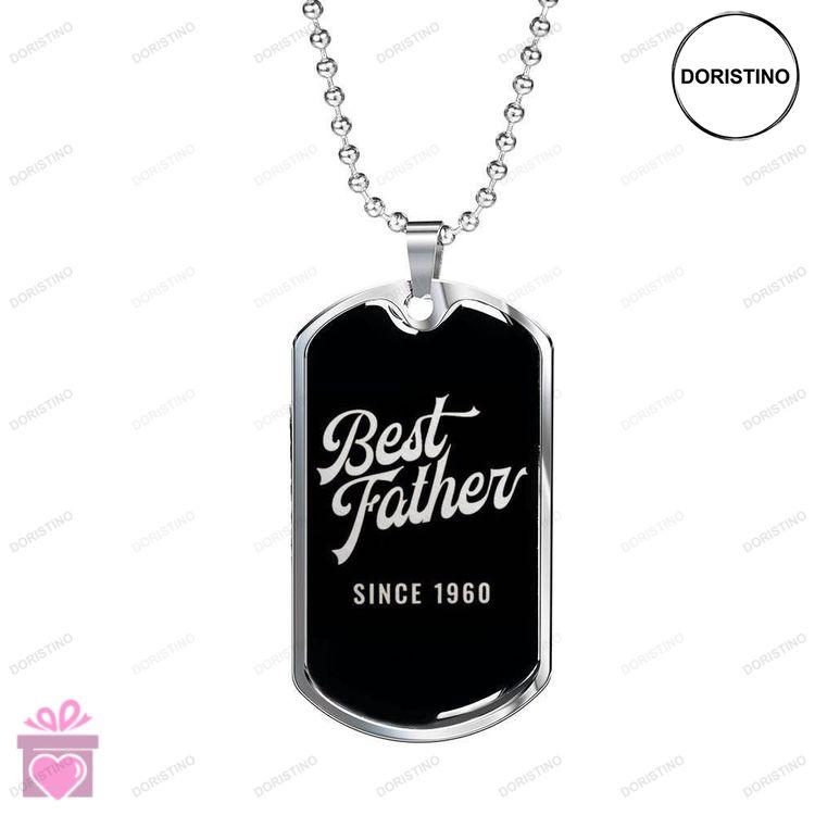 Dad Dog Tag Custom Picture Fathers Day Best Father Since 1960 Fathers Day Gift Dog Tag Necklace Doristino Trending Necklace