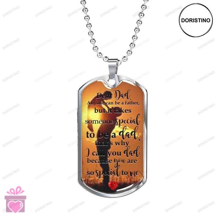 Dad Dog Tag Custom Picture Fathers Day Bonus Dad Personalized Dog Tag Necklaces Stepdad Gift From So Doristino Awesome Necklace