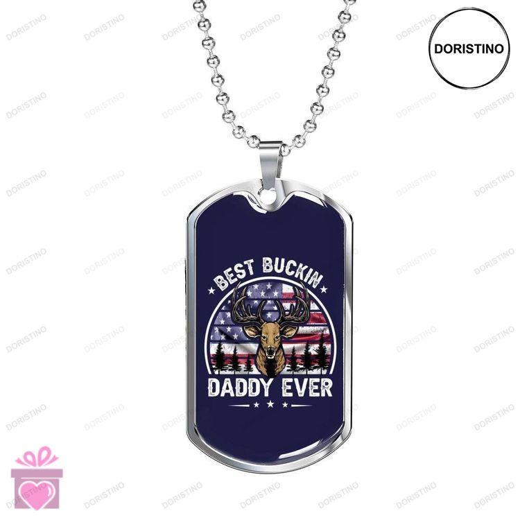 Dad Dog Tag Custom Picture Fathers Day Bucking Daddy Ever Patriot Hunter 4th Of July Dog Tag Necklac Doristino Limited Edition Necklace