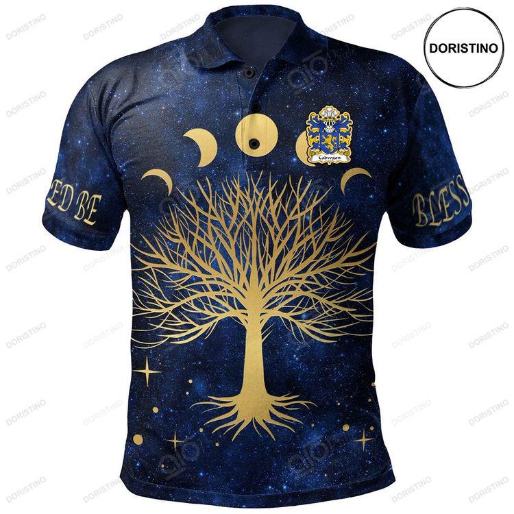 Cadwgon Ap Bleddyn Ap Cynfyn Welsh Family Crest Polo Shirt Moon Phases Tree Of Life Doristino Awesome Polo Shirt