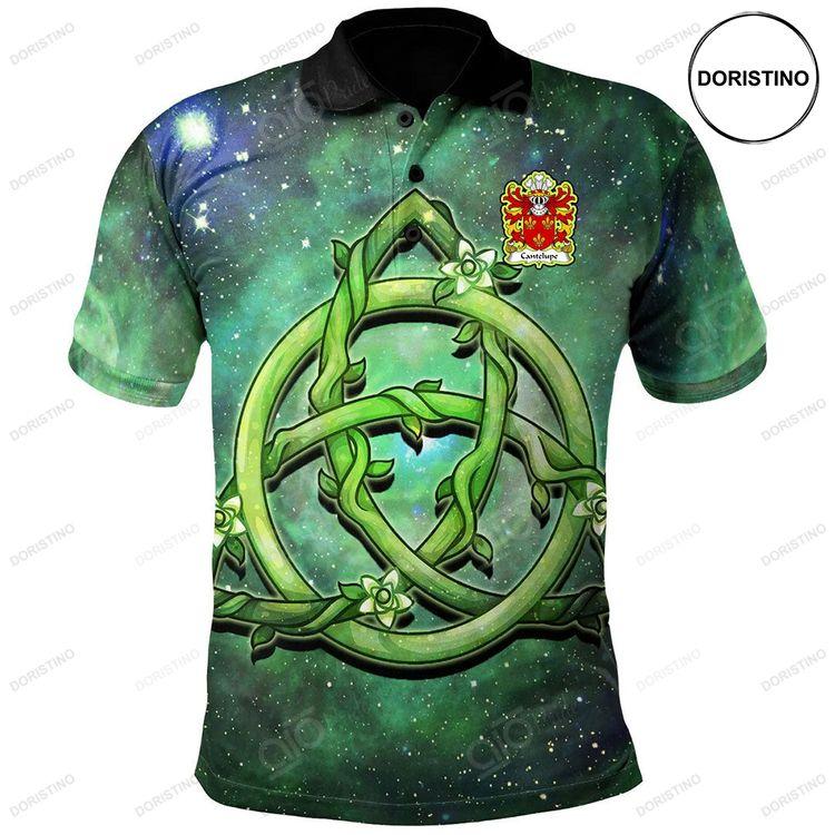 Cantelupe Lord Of Abergavenny Welsh Family Crest Polo Shirt Green Triquetra Doristino Limited Edition Polo Shirt