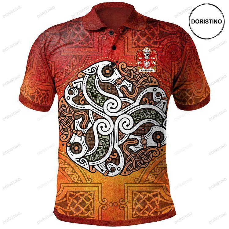 Cantington Of Trewilym Pembrokeshire Welsh Family Crest Polo Shirt Vintage Celtic Horse Doristino Limited Edition Polo Shirt