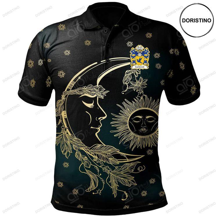 Cardwed Of Twrcelyn Bangor Welsh Family Crest Polo Shirt Celtic Wicca Sun Moons Doristino Polo Shirt