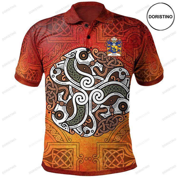 Carne Of Nash And Ewenni Glamorgan Welsh Family Crest Polo Shirt Vintage Celtic Horse Doristino Limited Edition Polo Shirt