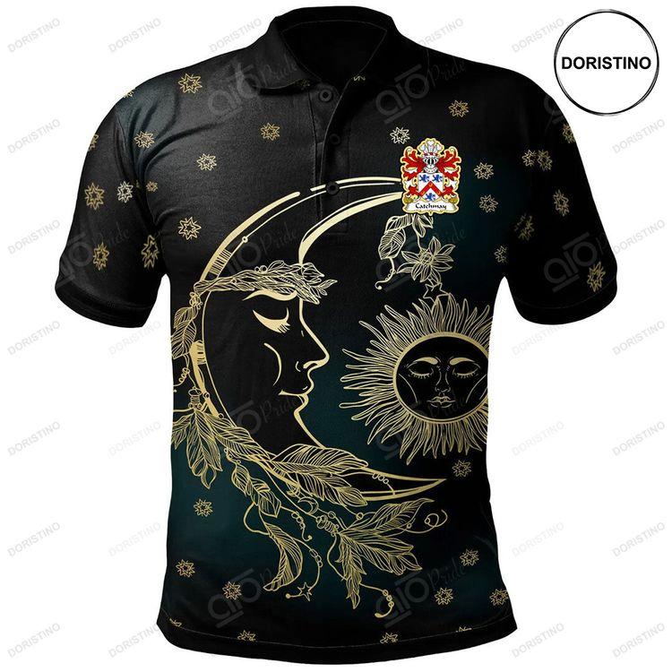 Catchmay Of Monmouthshire Welsh Family Crest Polo Shirt Celtic Wicca Sun Moons Doristino Awesome Polo Shirt