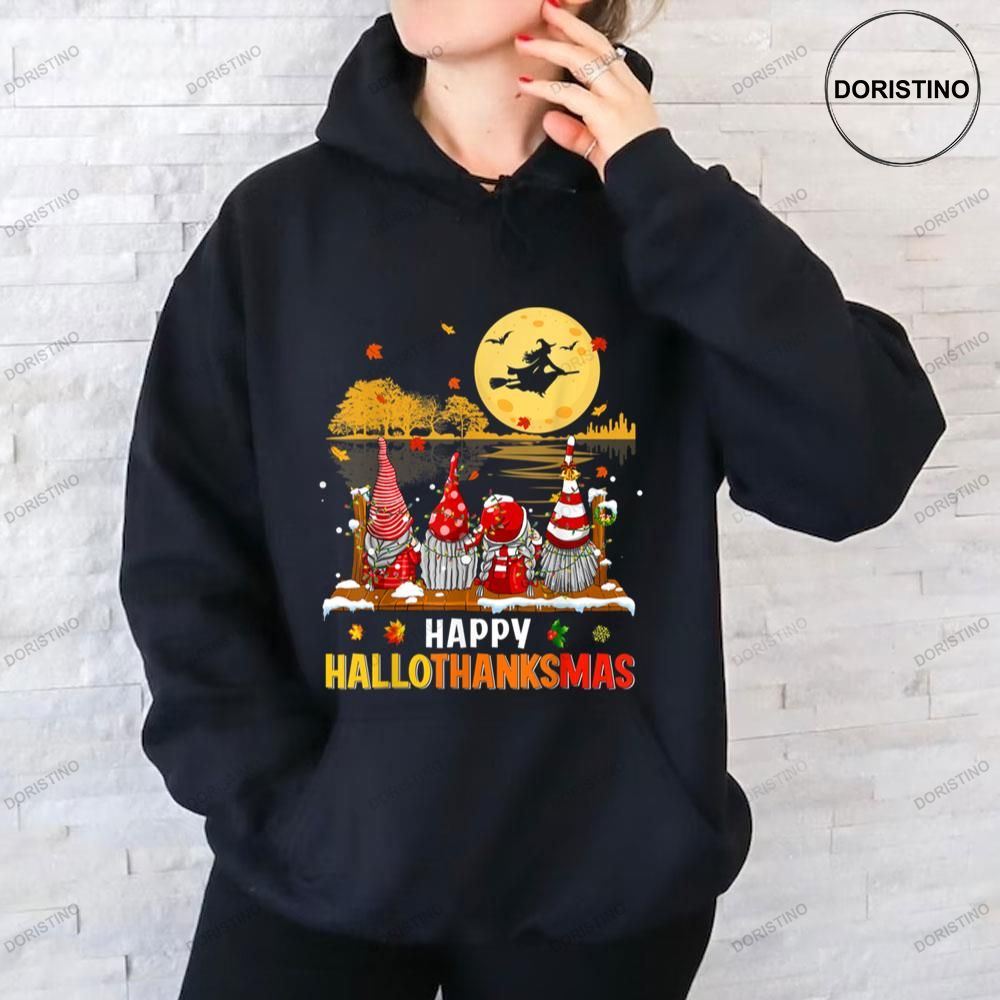 Happy Hallothanksmas Gnomes Looking For Witch Shirt
