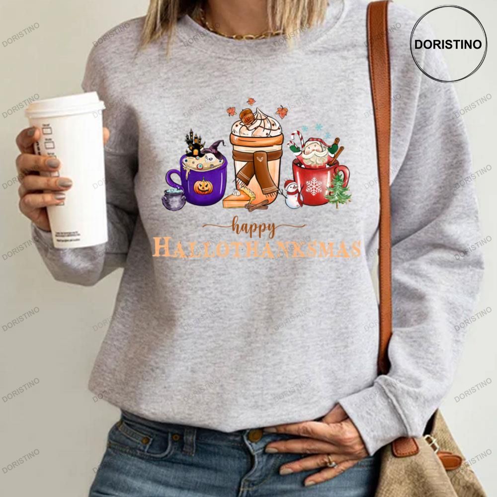 Happy Hallothanksmas With Coffee Cup Shirts