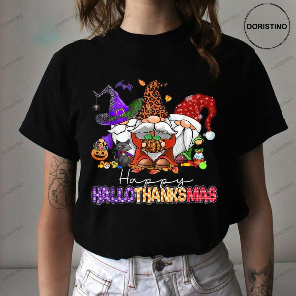 Happy Hallothanksmas With Gnomes Shirt