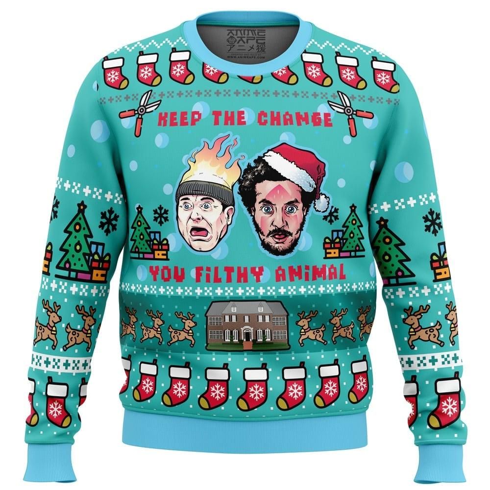 Keep The Change Home Alone Ugly Christmas Sweater