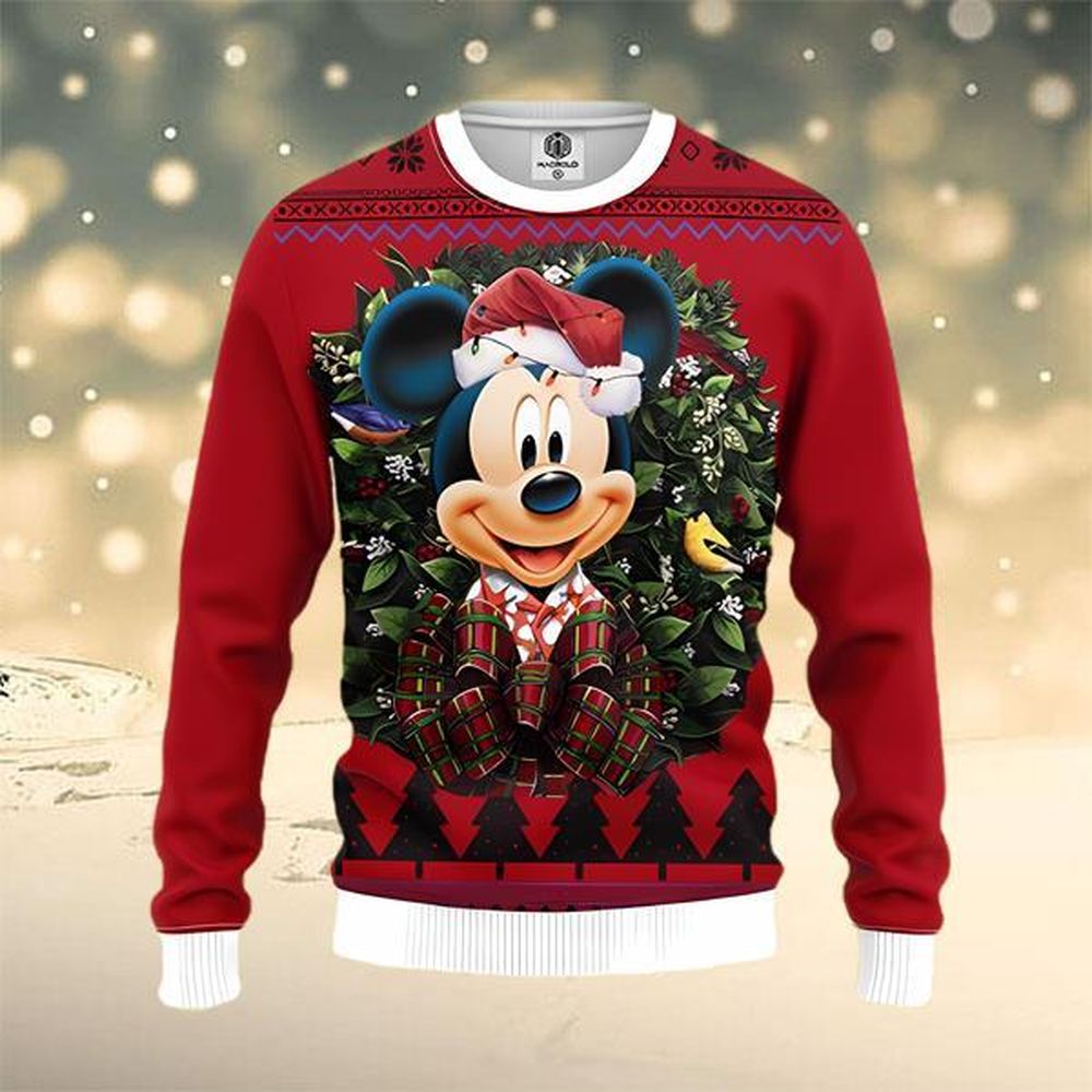 Mice Noel Happy Mickey Mouse Disney Ugly Christmas Sweater 
