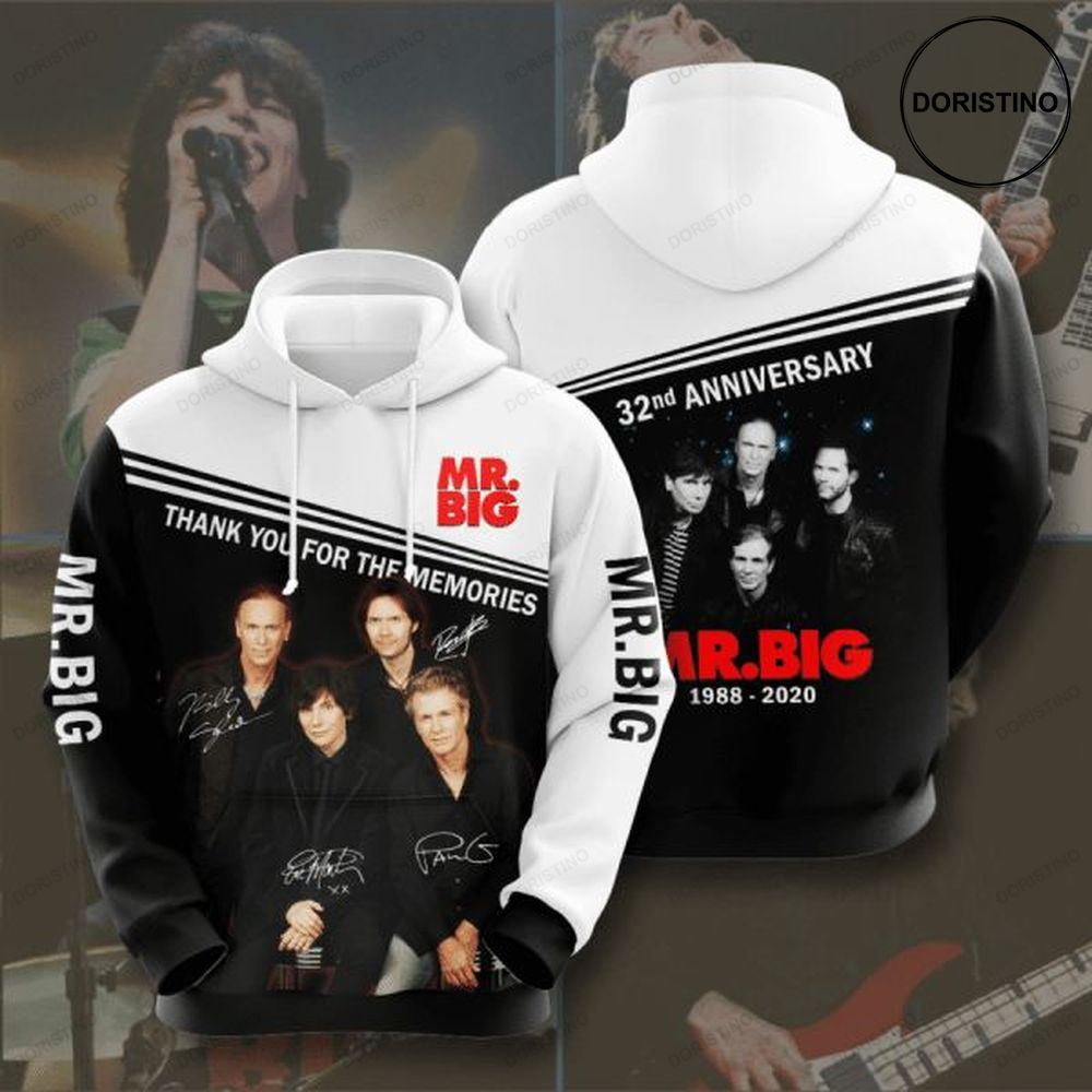 Mr Big 32th Anniversary 1988 2020 Signature Design Gift For Fan Custom Ed All Over Print Hoodie