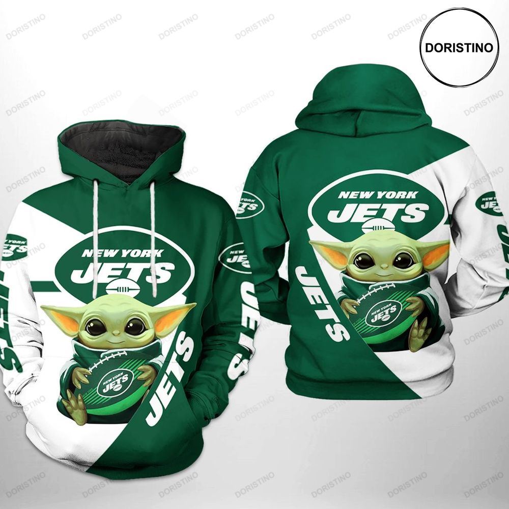 New York Jets Nfl Baby Yoda Team Limited Edition 3d Hoodie