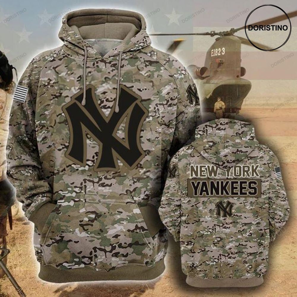 New York Yankees Camouflage Veteran Cotton Limited Edition 3d Hoodie