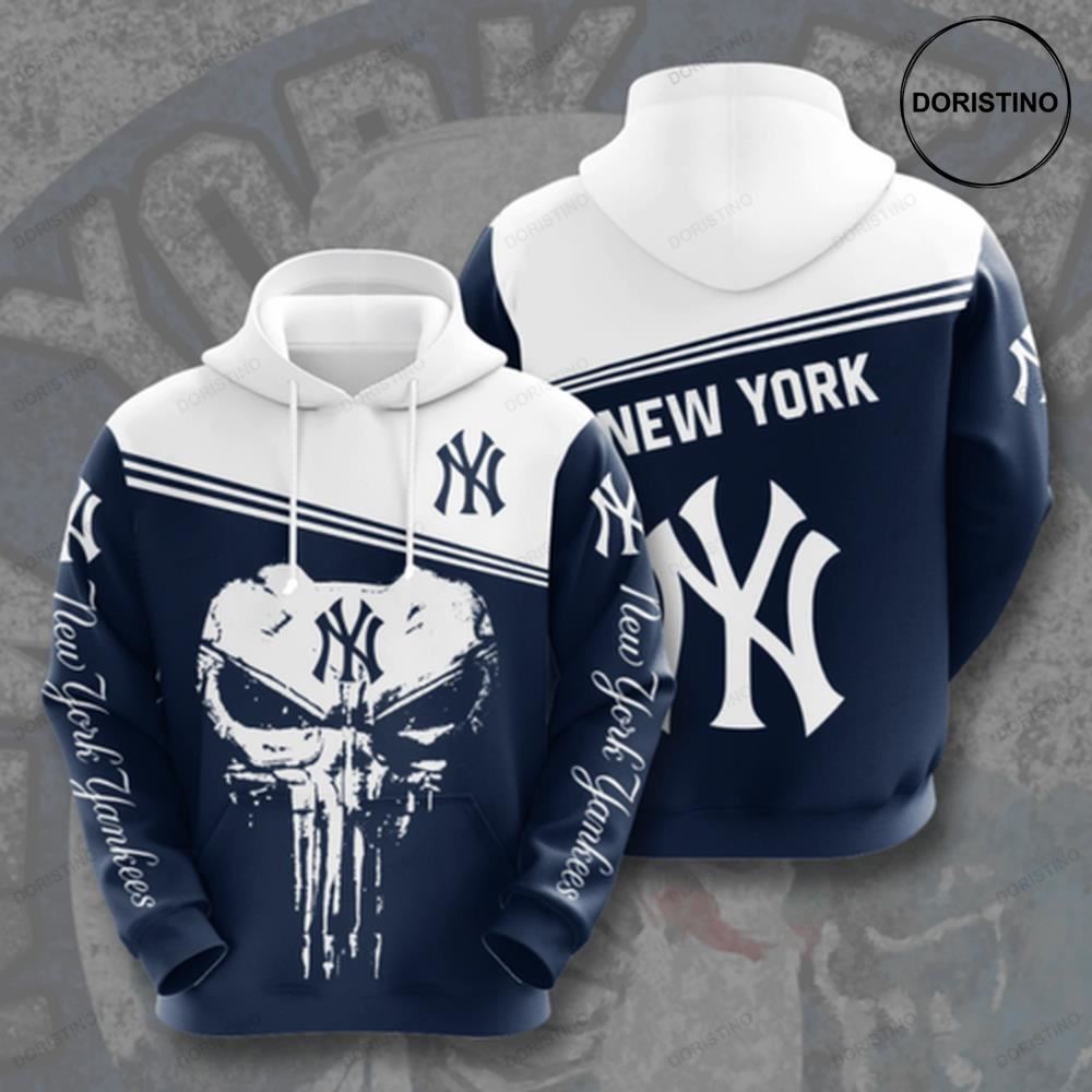 New York Yankees Punisher Skull All Over Print Hoodie