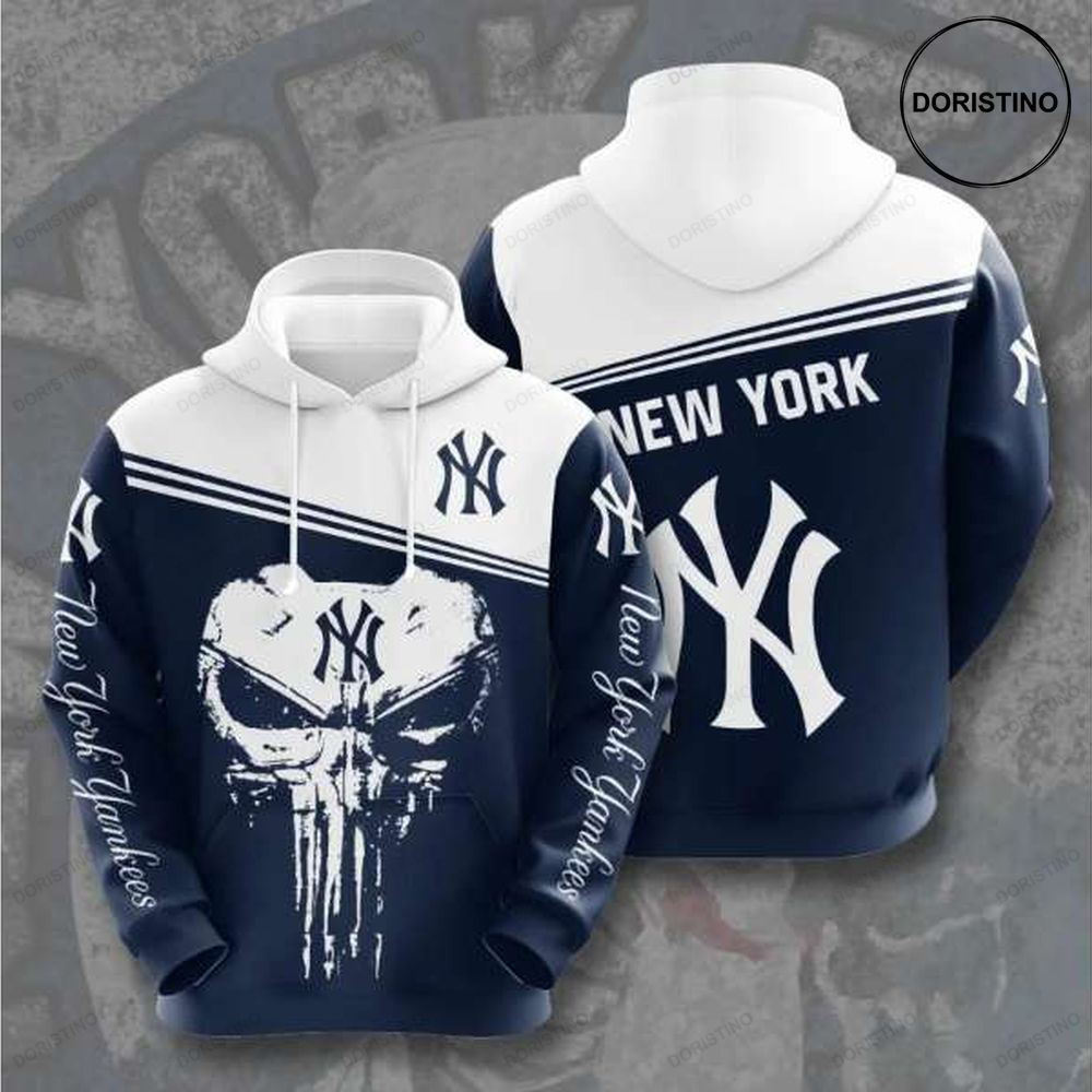 New York Yankees Skull Limited Edition 3d Hoodie