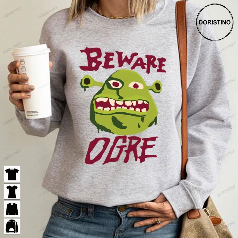 Beware Ogre Shrek Sign Trending Style