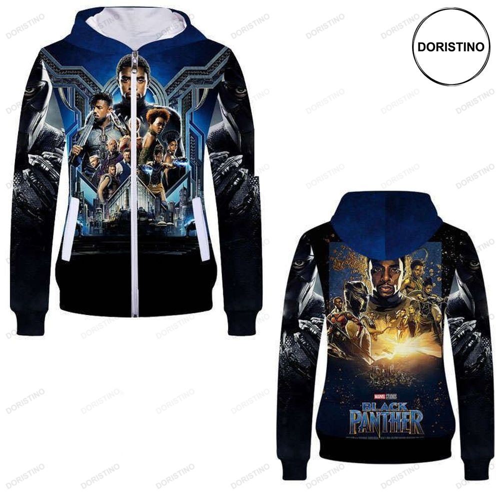 Black Panther Avengers Marvel 5 Awesome 3D Hoodie