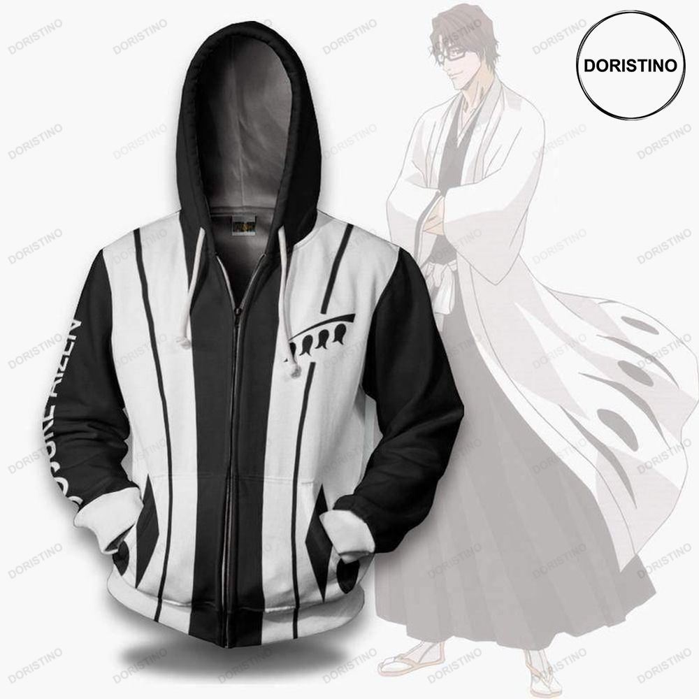 Bleach Sosuke Aizen Fifth Division Custom Anime Cosplay Awesome 3D Hoodie