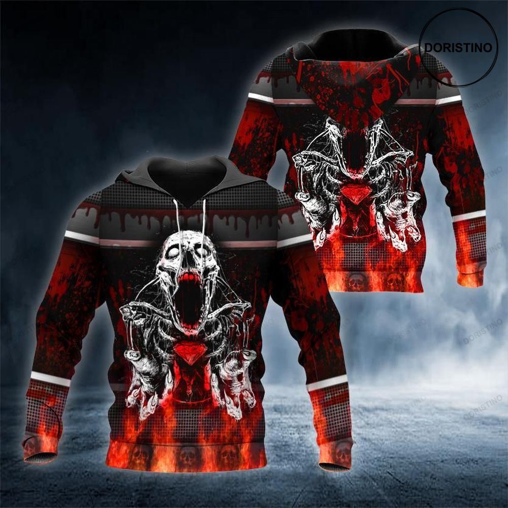 Blood Ghost Skull Awesome 3D Hoodie