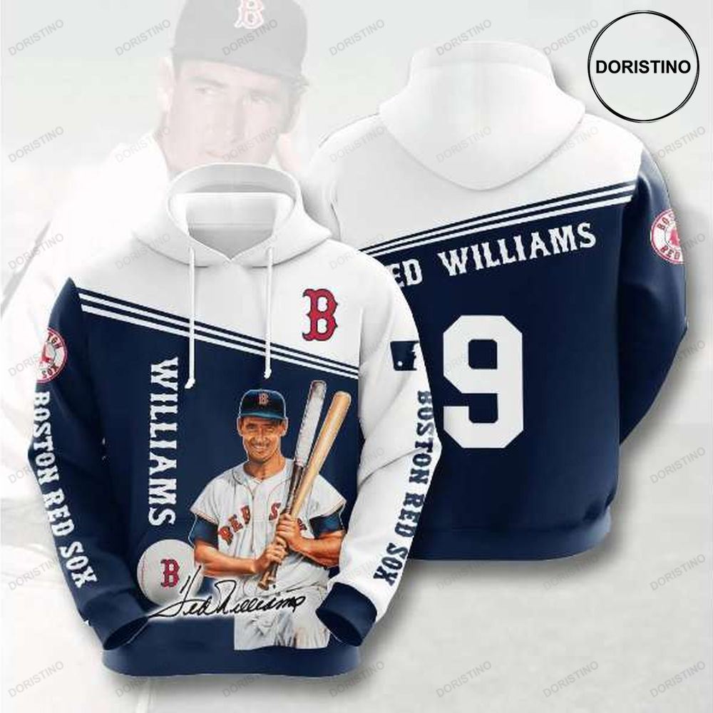 Boston Red Sox Ted Williams Awesome 3D Hoodie