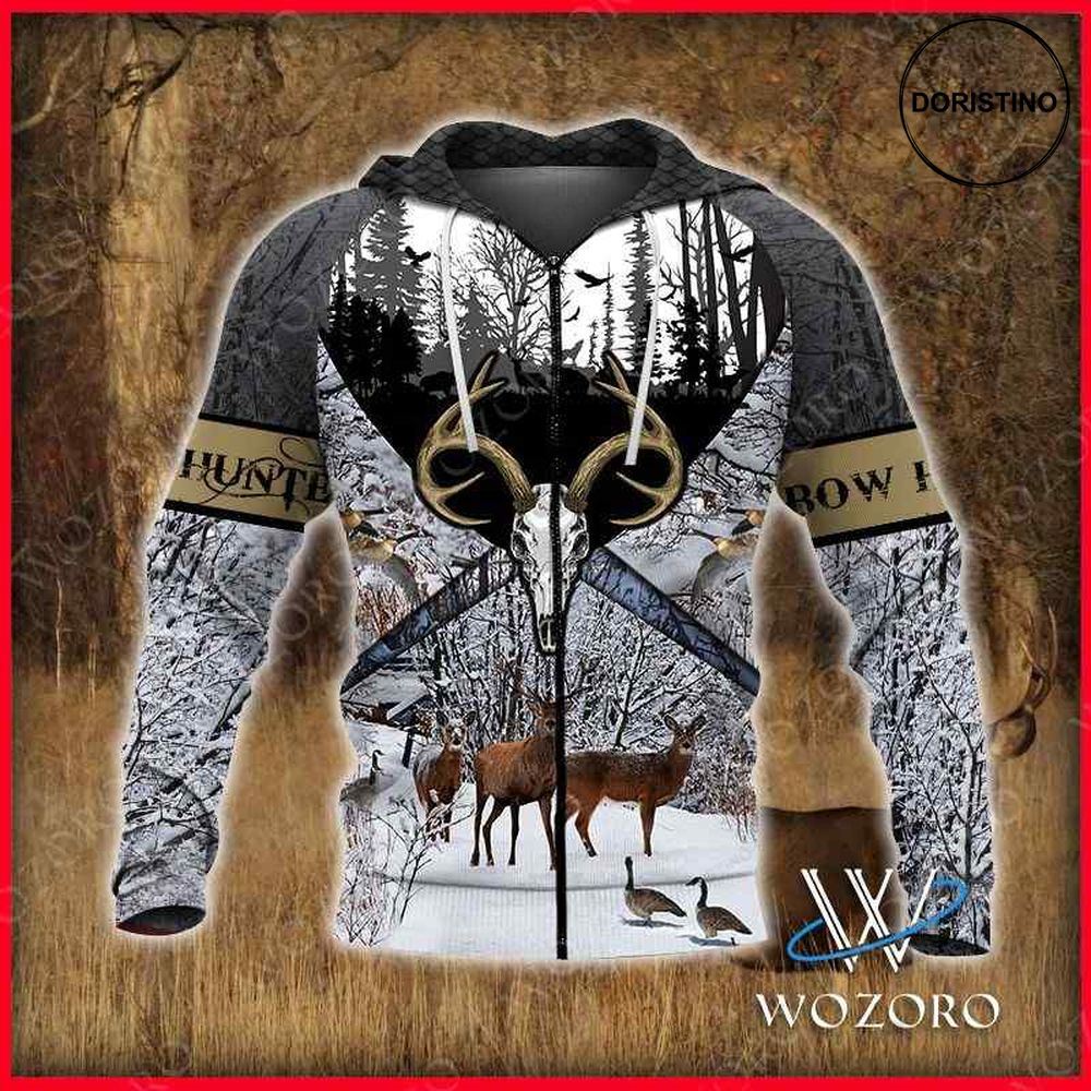Bow Hunter Winter Hunting Limited Edition 3d Hoodie