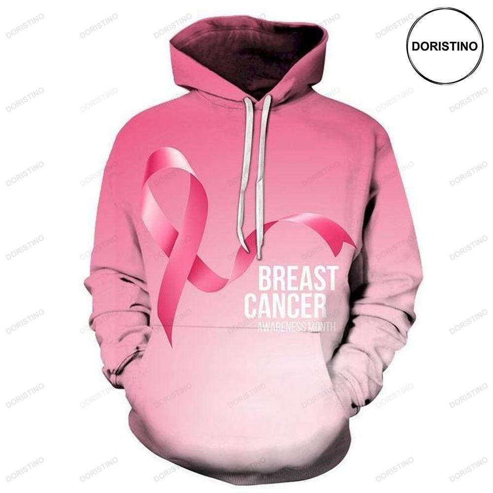 Breast Cancer Awareness Month Ombre Pink All Over Print Hoodie