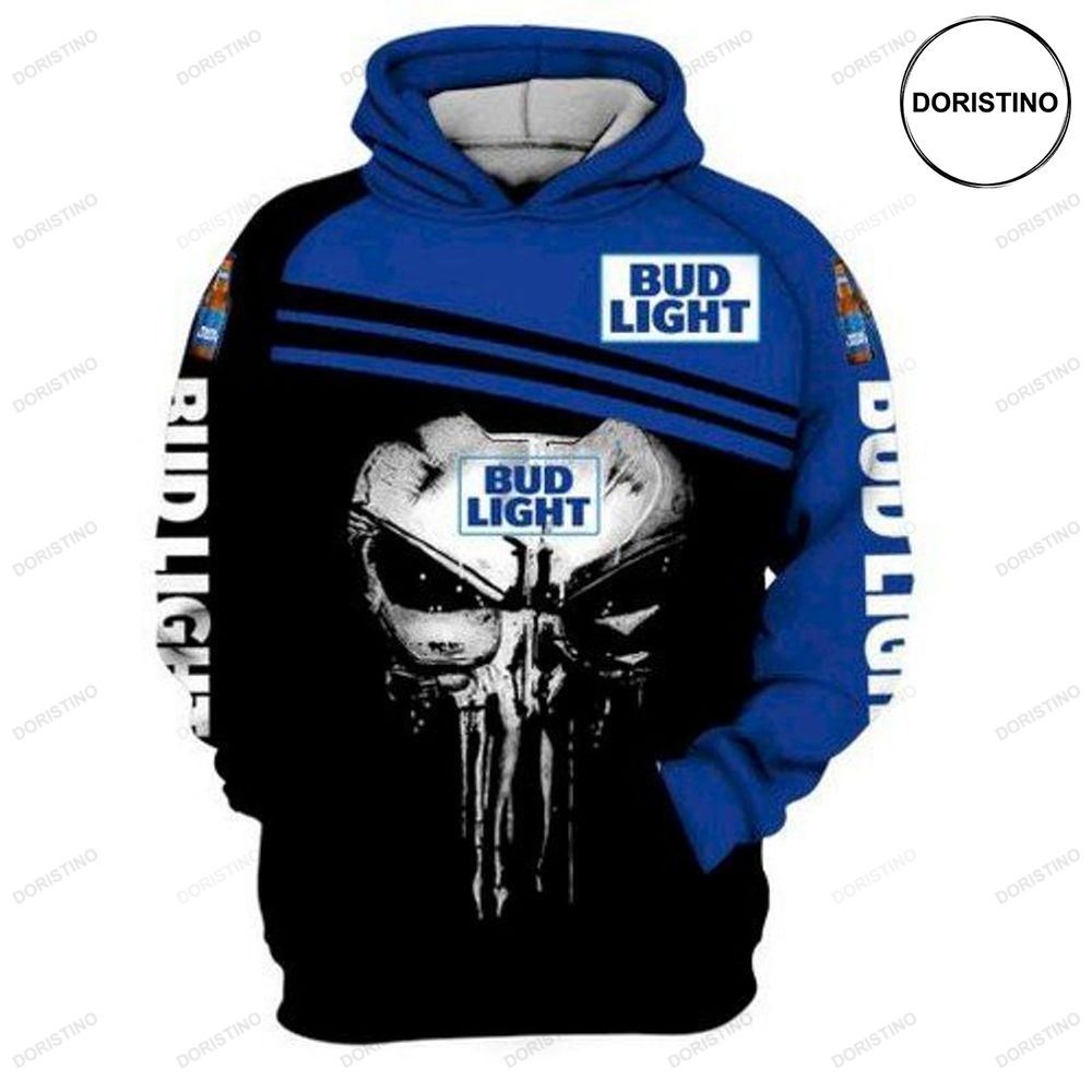 Bud Light Beer Logo Skull Limited Edition 3d Hoodie