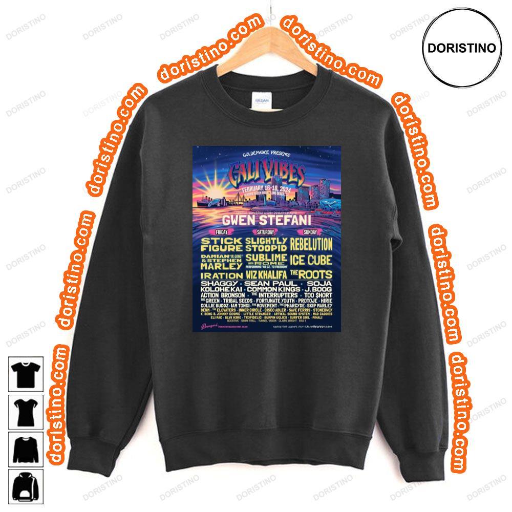 Cali Vibes Music Festival 2024 At Marina Green Park Long Beach Tshirt