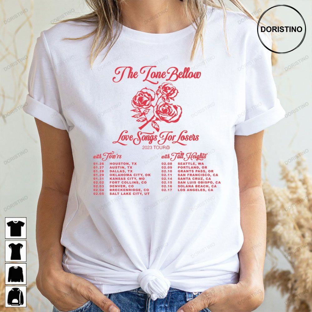 The Lone Bellow Love Songs For Losers Tour 2023 Dates Limited Edition T-shirts