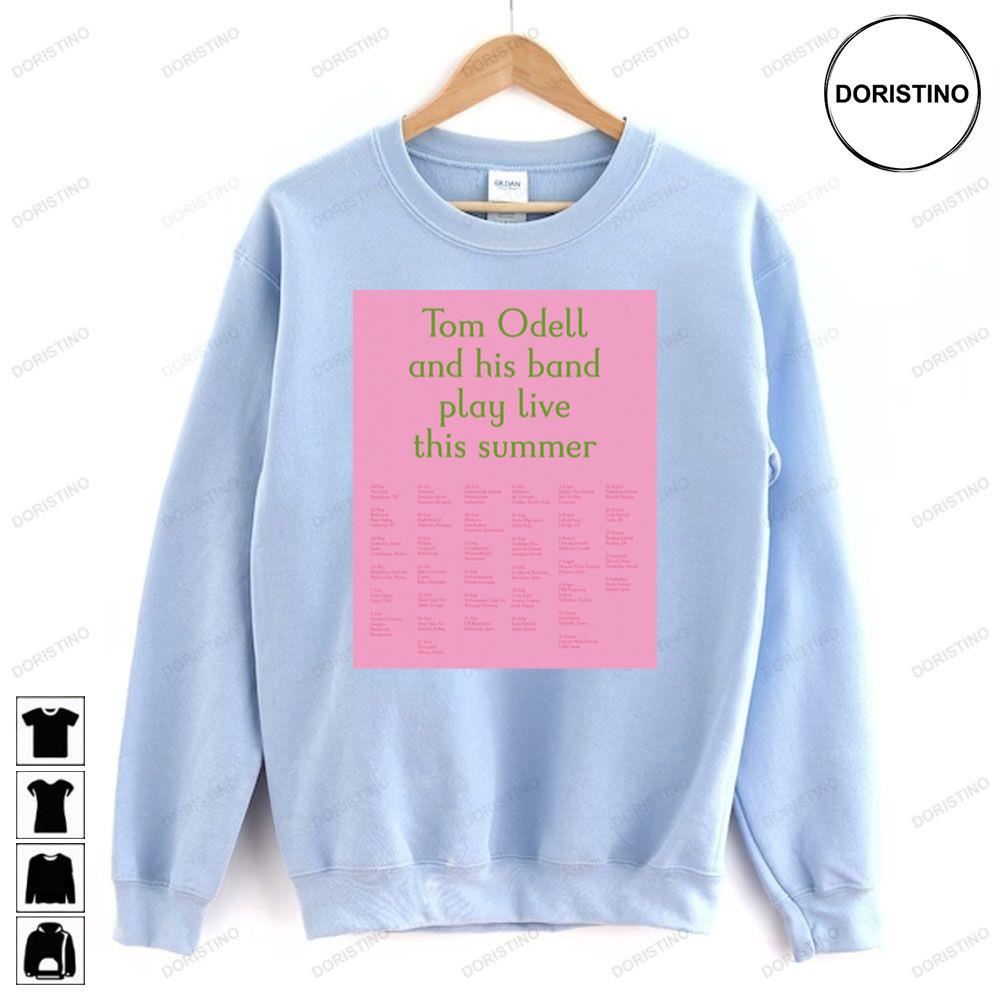 Tom Odell Live Summer 2023 Toue Dates Limited Edition T-shirts