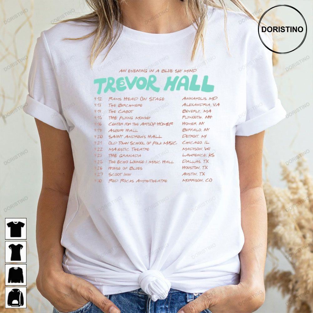 Trevor Hall 2023 Tour Dates Limited Edition T-shirts